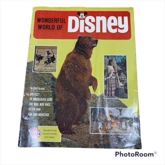 Vintage Wonderful World of Disney Magazine Grizzly Bear Winnie the Pooh - Picture 1 of 4